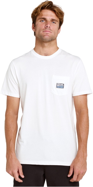 2026 Rip Curl Mens Streamline Pocket Badge Tee 0YOMTE - Bone